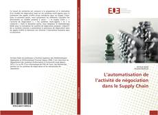 Buchcover von L’automatisation de l’activité de négociation dans le Supply Chain