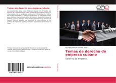 Buchcover von Temas de derecho de empresa cubano