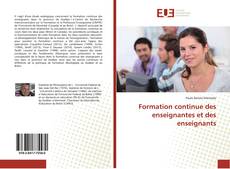 Capa do livro de Formation continue des enseignantes et des enseignants 