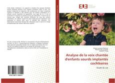 Capa do livro de Analyse de la voix chantée d'enfants sourds implantés cochléaires 