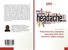 Prévention des céphalées post-ponction dure-mérienne: Méta-analyse kitap kapağı