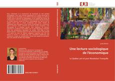 Buchcover von Une lecture sociologique de l'économique