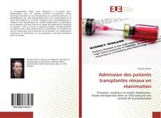 Capa do livro de Admission des patients transplantés rénaux en réanimation 
