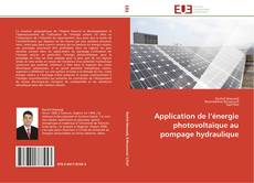 Обложка Application de l’énergie photovoltaïque au pompage hydraulique
