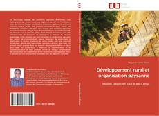 Développement rural et organisation paysanne kitap kapağı