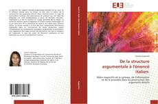 Bookcover of De la structure argumentale à l'énoncé italien:
