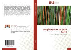 Morphosyntaxe du joola karon kitap kapağı