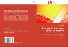 Capa do livro de Structure de propriété et gestion de trésorerie 