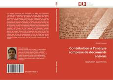 Buchcover von Contribution à l’analyse complexe de documents anciens