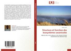 Обложка Structure et fonction des écosystèmes savanicoles
