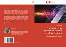 Capa do livro de Communications quantiques avec des variables continues 