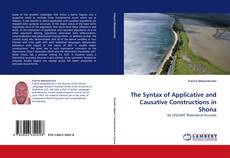 Couverture de The Syntax of Applicative and Causative Constructions in Shona