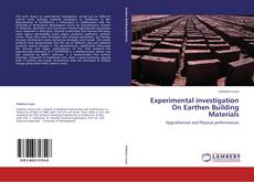 Bookcover of Experimental investigation On Earthen Building Materials