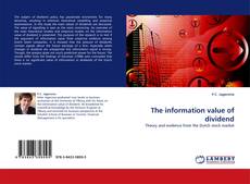 The information value of dividend kitap kapağı