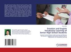 Capa do livro de Emotion and English Vocabulary Learning of Senior High School Students 