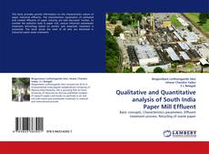 Capa do livro de Qualitative and Quantitative analysis of South India Paper Mill Effluent 