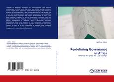 Capa do livro de Re-defining Governance in Africa 