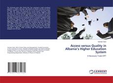 Capa do livro de Access versus Quality in Albania’s Higher Education System 