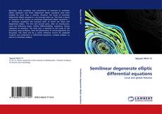 Capa do livro de Semilinear degenerate elliptic differential equations 