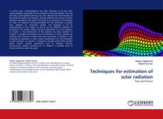 Couverture de Techniques for estimation of solar radiation