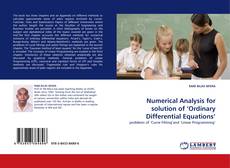 Couverture de Numerical Analysis for solution of ‘Ordinary Differential Equations'