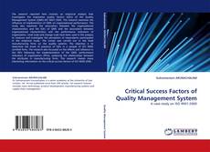 Critical Success Factors of Quality Management System kitap kapağı