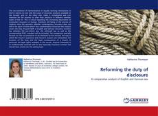 Reforming the duty of disclosure kitap kapağı