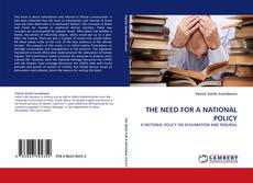 Buchcover von THE NEED FOR A NATIONAL POLICY