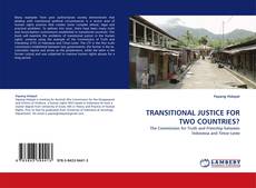 Couverture de TRANSITIONAL JUSTICE FOR TWO COUNTRIES?