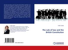 Buchcover von The rule of law and the British Constitution