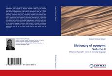 Dictionary of eponyms Volume II kitap kapağı