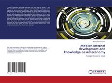Buchcover von Modern Internet development and knowledge-based economy