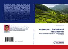 Capa do livro de Response of client oriented rice genotypes 