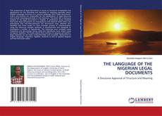 Capa do livro de THE LANGUAGE OF THE NIGERIAN LEGAL DOCUMENTS 