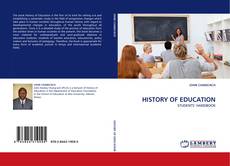 Capa do livro de HISTORY OF EDUCATION 