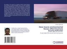 Buchcover von How macro environmental forces affect business buying behavior