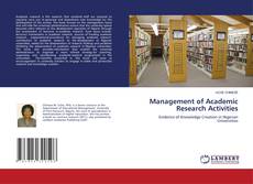 Capa do livro de Management of Academic Research Activities 