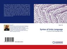 Capa do livro de Syntax of Urdu Language 