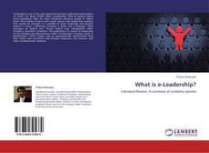 Capa do livro de What is e-Leadership? 