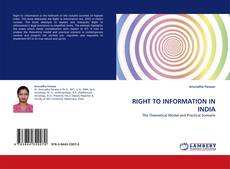 Capa do livro de RIGHT TO INFORMATION IN INDIA 