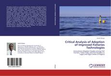 Capa do livro de Critical Analysis of Adoption of Improved Fisheries Technologies 