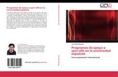 Capa do livro de Programas de apoyo a spin-offs en la universidad española 