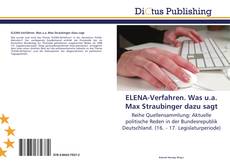 Buchcover von ELENA-Verfahren. Was u.a. Max Straubinger dazu sagt