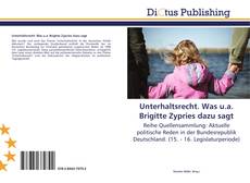 Bookcover of Unterhaltsrecht. Was u.a. Brigitte Zypries dazu sagt