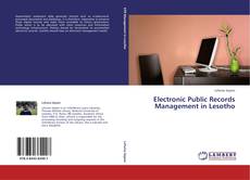 Capa do livro de Electronic Public Records Management in Lesotho 