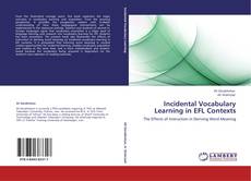 Capa do livro de Incidental Vocabulary Learning in EFL Contexts 