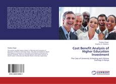 Capa do livro de Cost Benefit Analysis of Higher Education Investment 