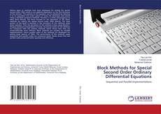 Buchcover von Block Methods for Special Second Order Ordinary Differential Equations