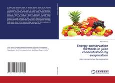 Copertina di Energy conservation methods in juice concentration by evaporation