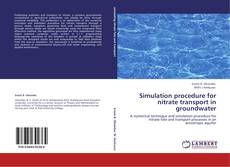 Portada del libro de Simulation procedure for nitrate transport in groundwater